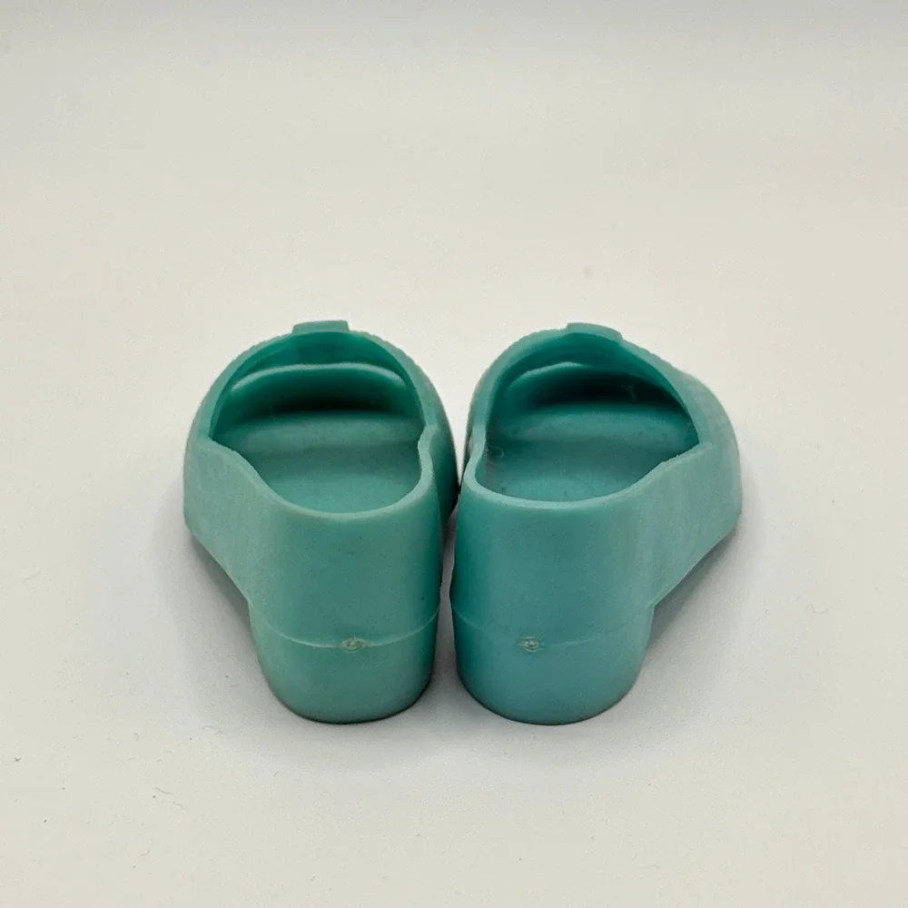 Vintage Ideal Crissy Doll Original Blue Shoes Squishy Turquoise Mary Jane CM9983
